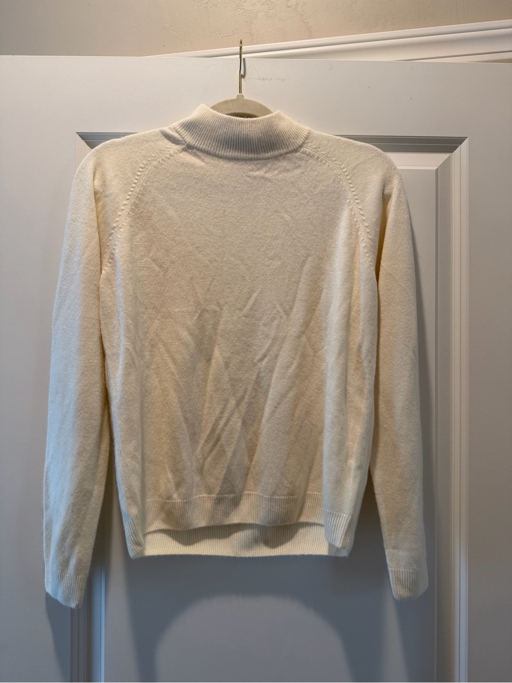 Studio Works Women’s Cream Turtleneck Sweater